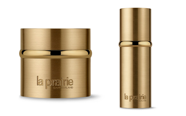 La Prairie Pure Gold Radiance Cream, and La Prairie Pure Gold Radiance Concentrate.