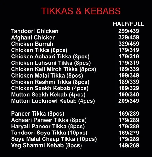 Nikke Tikke menu 