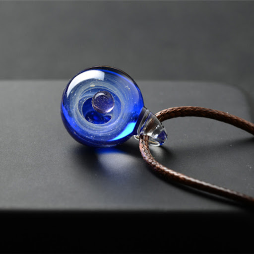 Title 1, Small Cosmic Crystal Necklace Glass Beads Cosmi...