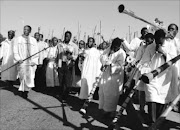 FULL BLAST: The Shembe Nazareth Church in KwaZulu-Natal says the vuvuzela is its invention and it wants financial assistance for the poor in the church over the use of the vuvuzelas as a national symbol during the World Cup. Pic. SIYABONGA MASONKUTU. 12/06/2010. © Sowatan