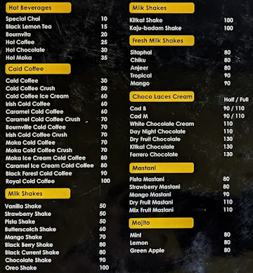 Chai Villa menu 