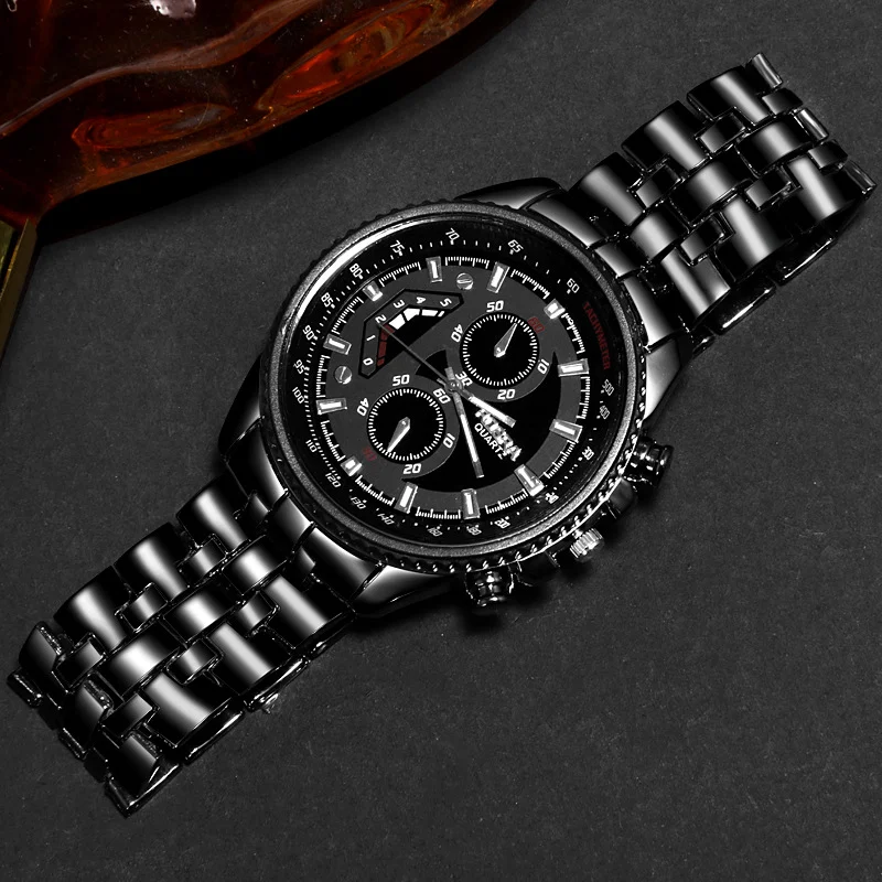 Title 1, Heren quartz horloge met stalen band Tijdloze s...