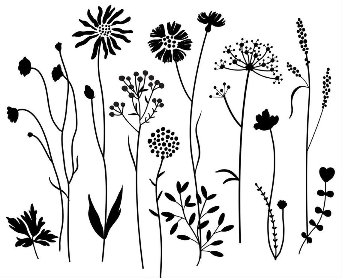 Wildflowers 2 Clipart digitale fiori clipart digitali immagine 1