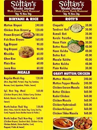 Sultan's Shahi Darbar menu 2