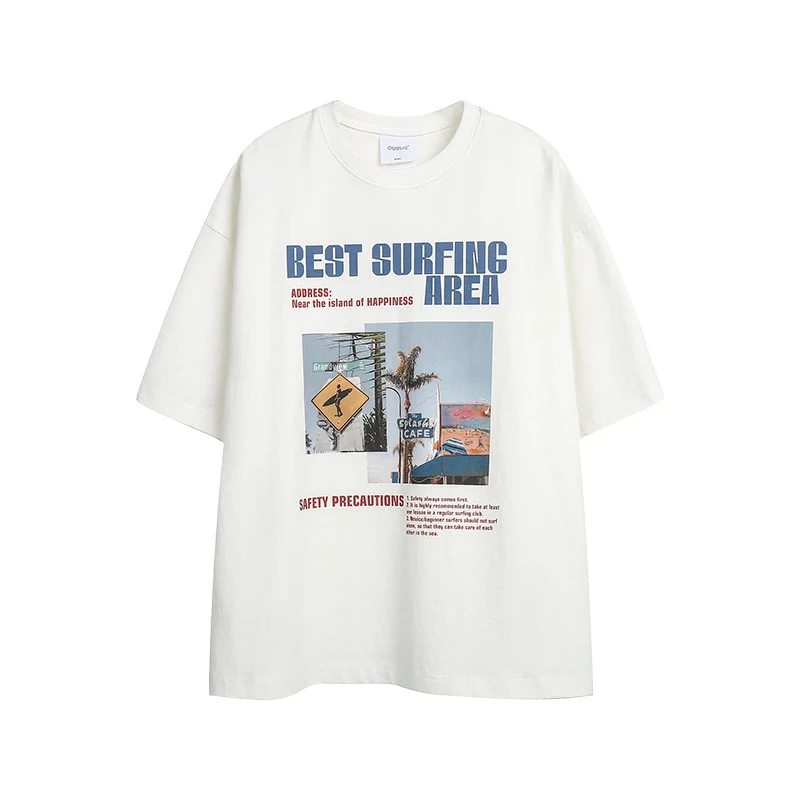 Nueva camiseta de verano japonesa estampada de manga corta, moderna y a la moda, perfecta para climas cálidos, cómoda y con estilo.