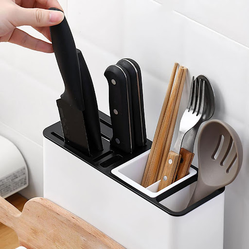 Title 3, Kitchen Tableware Storage Holders, Plastic Knif...