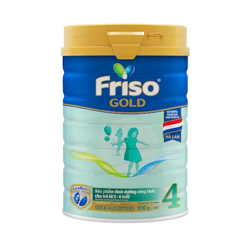 Sữa Bột Friso Gold 4 lon thiếc 850G-cho trẻ từ 2-6 tuổi