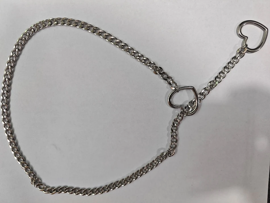 Collier cubain réglable en forme de cœur