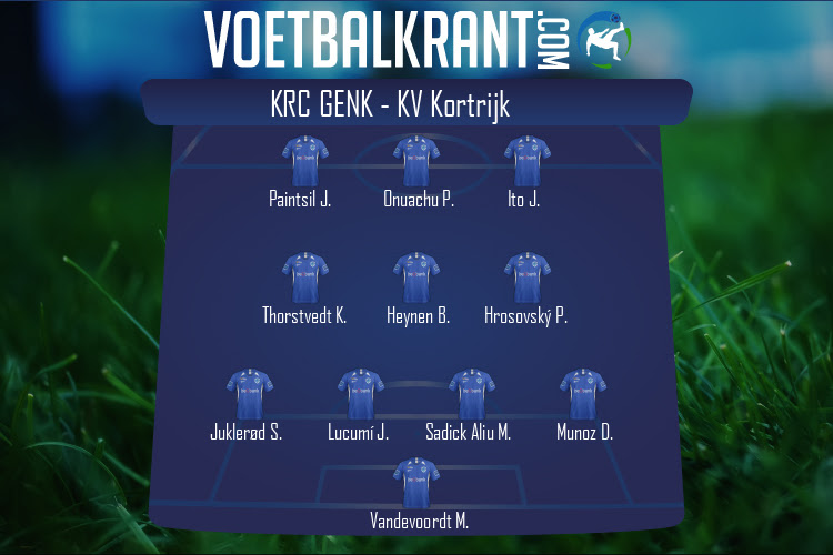 Opstelling KRC Genk | KRC Genk - KV Kortrijk (27/02/2022)