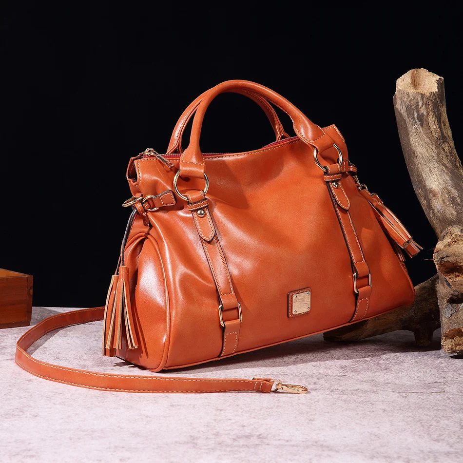Retro zachte handtas voor over de schouder, draagbaar. Een stijlvolle en comfortabele keuze voor dames, ideaal voor dagelijks gebruik en uitjes.