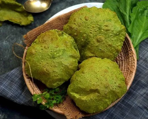 Ghar Wali Aloo Palak Poori (4 Pooris)