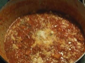 Spaghetti sauce with a "Surprise"