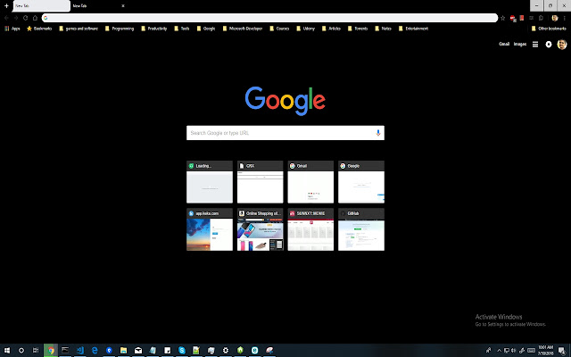 Black Theme chrome extension