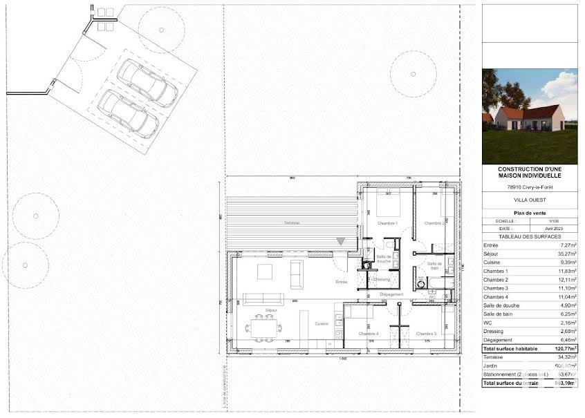 Vente maison 6 pièces 121 m² à Civry-la-Forêt (78910), 517 000 €