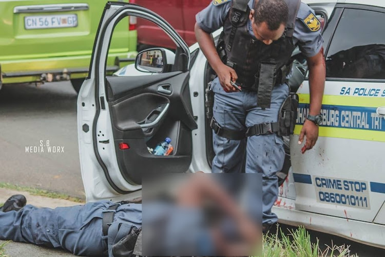 Two police officers were shot in Johannesburg on Thursday.