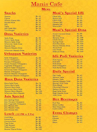 Mani's Cafe menu 6