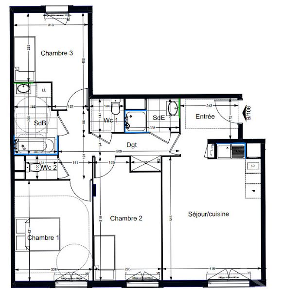 Vente appartement 4 pièces 84.86 m² à Le Blanc-Mesnil (93150), 301 800 €