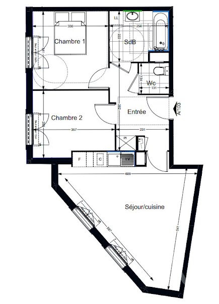 Vente appartement 3 pièces 58.93 m² à Le Blanc-Mesnil (93150), 251 300 €