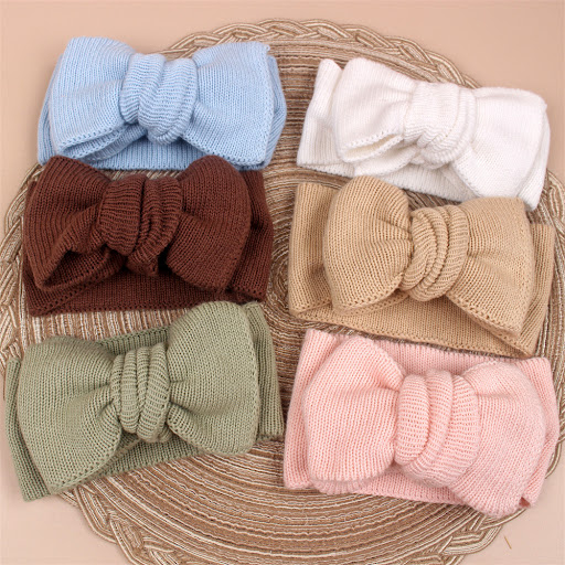 Title 19, Infant Cotton Thread Double Layer Bow Hair Band...
