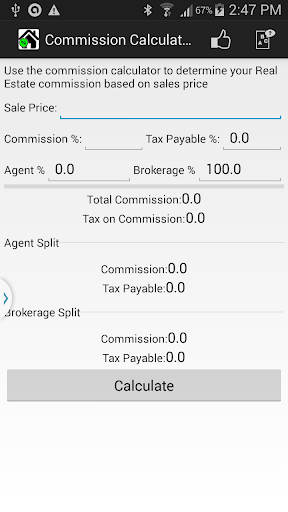 Realty Agent Comm Calculator