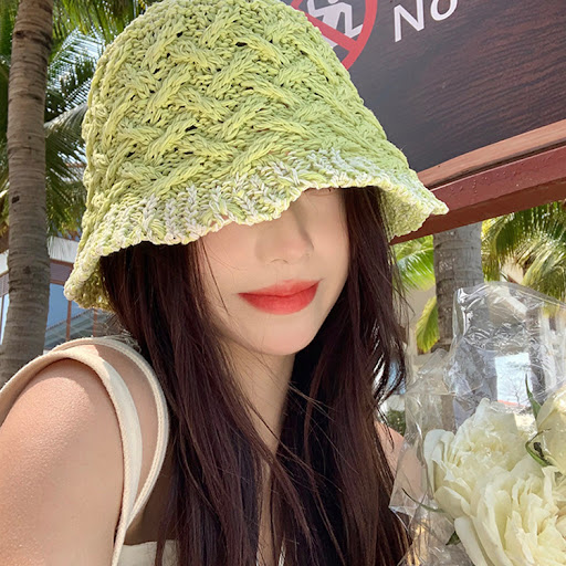 Title 4, Womens Hollow Straw Bucket Hat Breathable Twis...