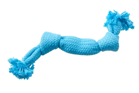 BUSTER Colour Squeak Rope, light blue, medium (35cm)