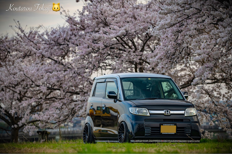 ゼストの桜とコラボ🌸・おつかれさまでした(*ˊᵕˋ*)・ニコンd850に関するカスタム事例の投稿画像2枚目