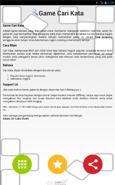 Game Cari Kata Screen 3