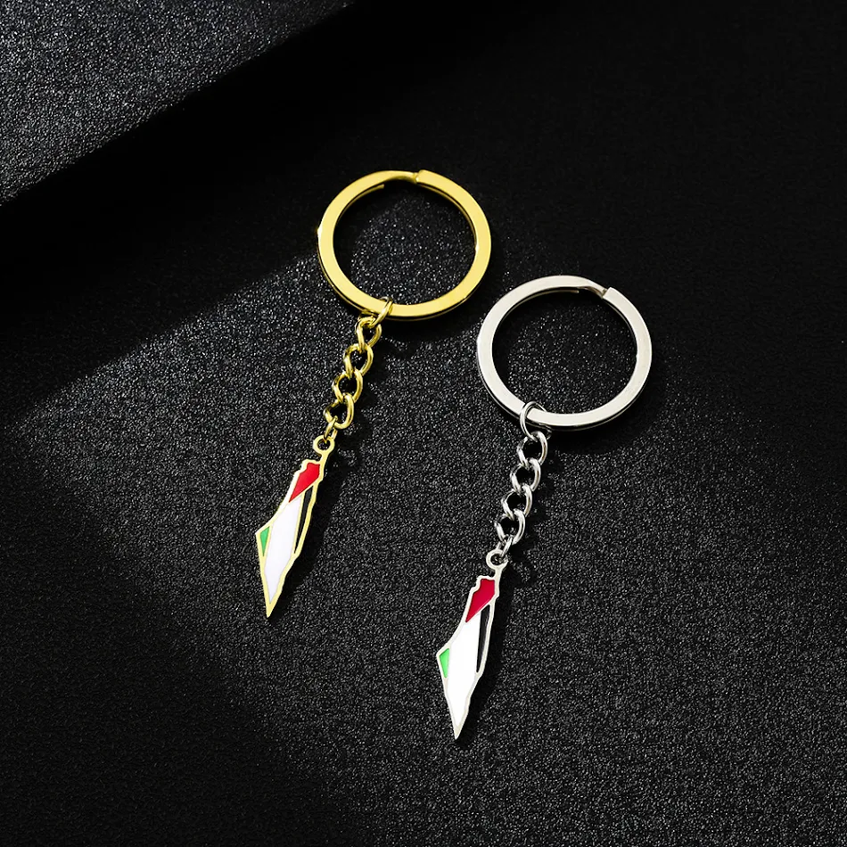Palestijnse Israël Kaart Vlag Sleutelhanger Accessoires Toon je steun en trots met dit unieke aandenken en geschenk.