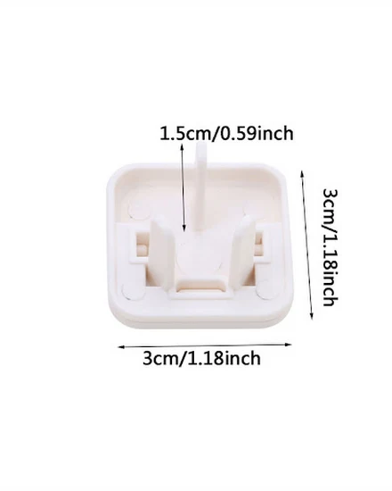 White Electrical Safety Socket Protective Cover Baby Care... - 2
