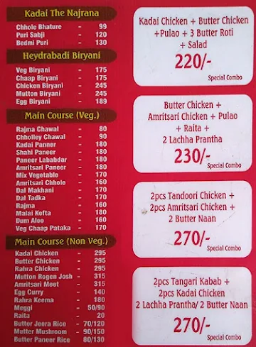 Krishna Foods Family Restaurant menu 