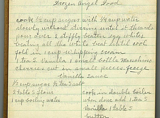 Sorry, no picture of the food, but here is a picture of Mom's handwritten recipes. You may notice that I had to kind of decipher it in order to post it. Easy to read, though because of her nice handwriting (In pencil!!).