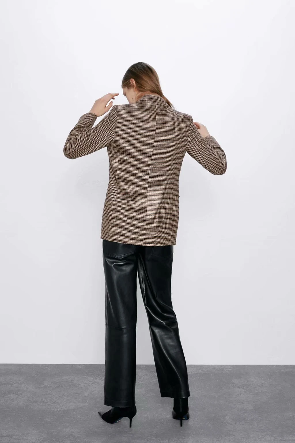 Title 3, Blazer infantil de invierno con diseño de cuadr...