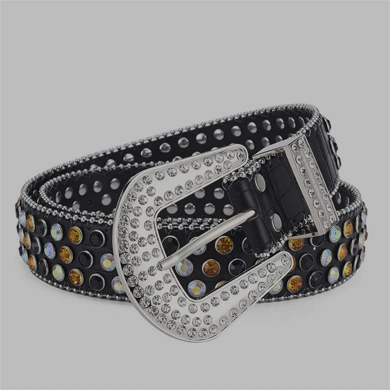 Muški Ženski Alloy Kaiš Punk Rock Nitne Strass, idealan za hrabar i upečatljiv izgled, savršen detalj za isticanje stila.