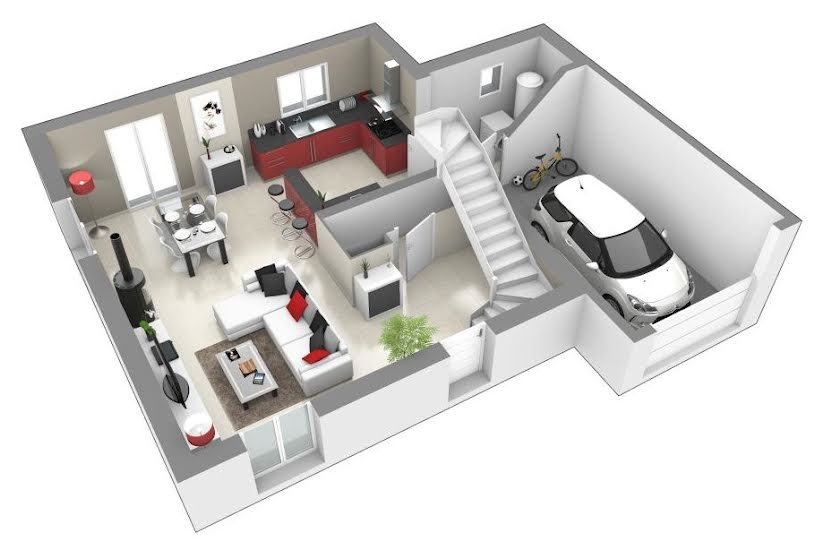  Vente Terrain + Maison - Terrain : 310m² - Maison : 85m² à Pontcharra (38530) 