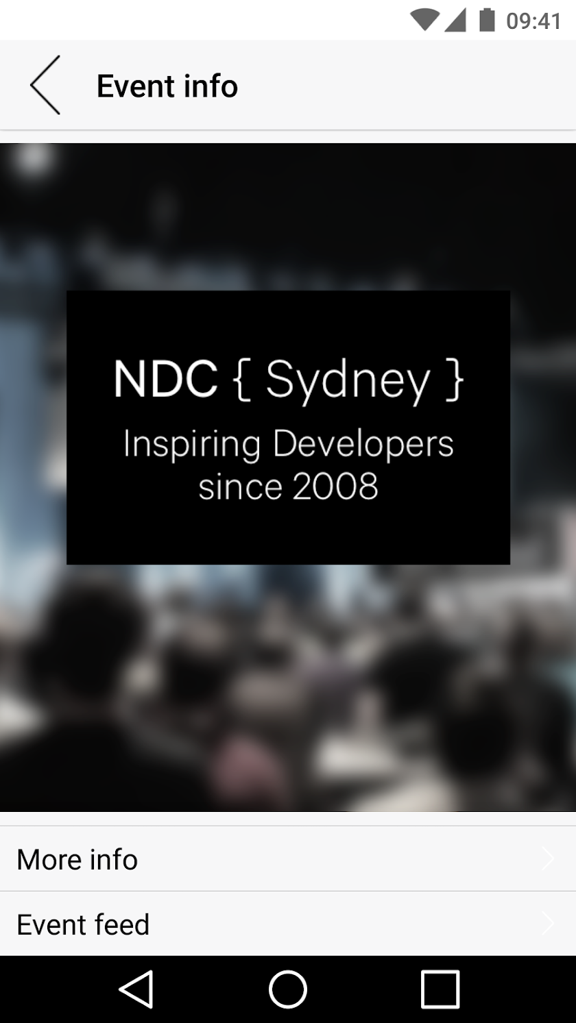 NDC Conferences Screen 1