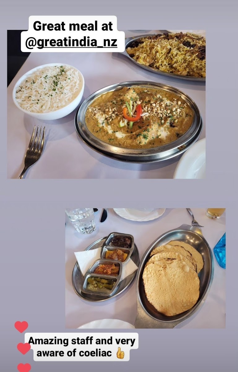 Gluten-Free at Great India Restaurant