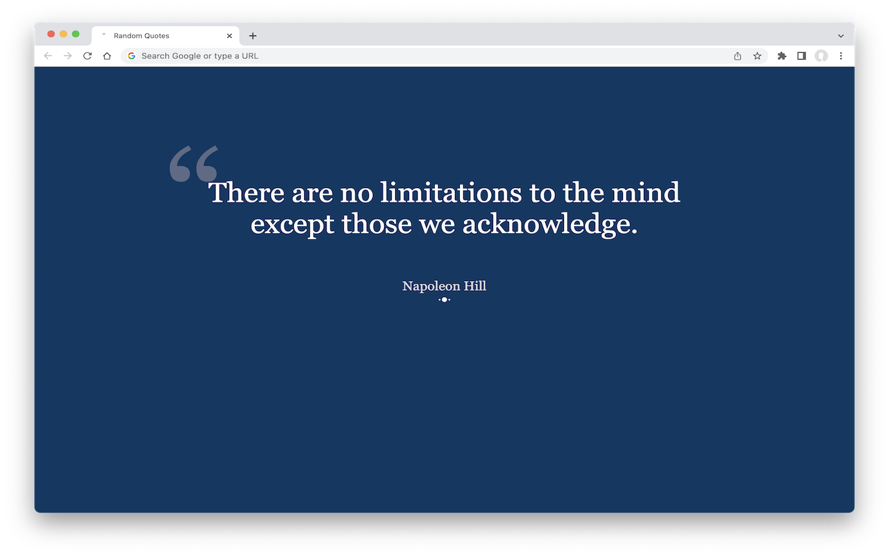 Quote on New Tab Page Preview image 0