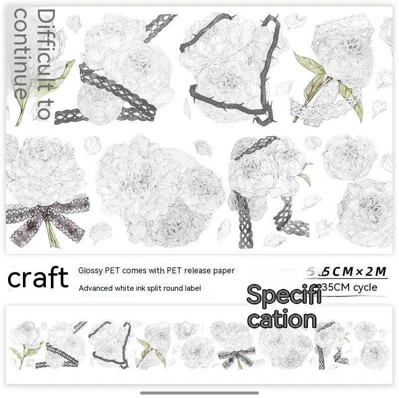 Autocollants Brillants pour Scrapbooking Fleurs et Ruban Adhésif en Papier Parfait pour la Décoration et les Loisirs Créatifs