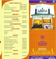 Hotel Anugraha menu 1