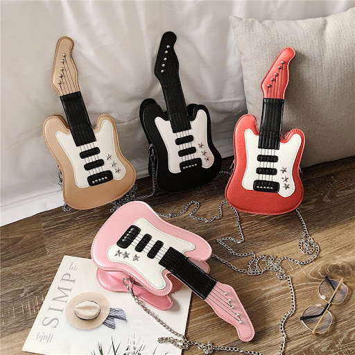 Title 12, Mini Guitar Shape Crossbody Women Cute Messenge...