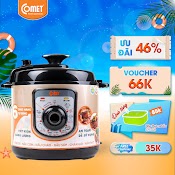 [Mã Elcmvip1 Giảm 10% Đơn 699K] Nồi Áp Suất Điện Đa Năng 6.0L Comet - Cm6156:Cm6156 Đỏ