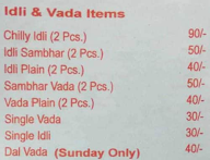 Dosa Point menu 2