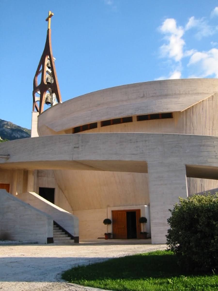 Giovanni Michelucci, Chiesa dell'immacolata Concezione della Vergine, Longarone (Belluno), giugno 68 (© Centro di Documentazione Giovanni Michelucci, Pistoia)