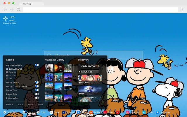 Charlie Brown Pop Comics HD New Tabs Themes