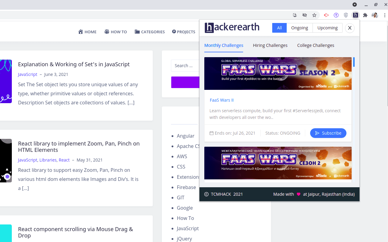 HackerEarth Challenges Preview image 1