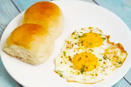 Egg Half Fry With 1 Pav