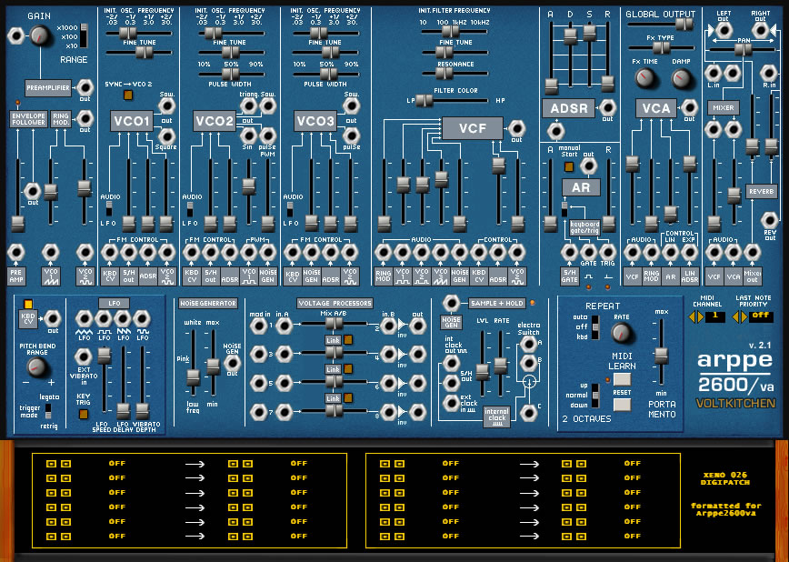 synthé modulaire gratuit vst Arpee2600va