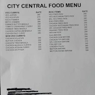 City Central menu 1