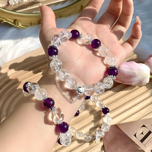 Title 3, DIKAI Natural Crystal Bracelet DIY Niche Origin...